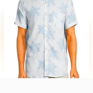 Ben Sherman Light Blue Floral Short-Sleeve Button-Down Shirt